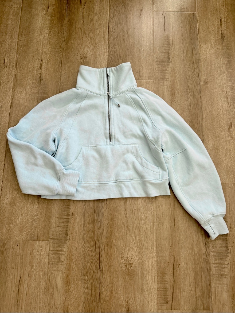 Lululemon Scuba Oversized Funnel Neck Half Zip – Size XS/S Light Blue
